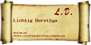 Lichtig Dorottya névjegykártya